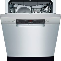 Alternative view of Bosch – 800 Series 24 Front Control Built-In Dishwasher with Stainless Steel Tub – Stainless steel
