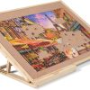 Becko US Puzzle Board & Bracket Set/Wooden Puzzle Board Kit/Jigsaw Puzzle Plateau – with Puzzle Board for Up to 1500 Pieces