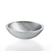 WS Bath Collections Acquaio 53596 11-2/5 inch Stainless Steel Vessel Bathroom Sink from The, Size: 11.4, Silver