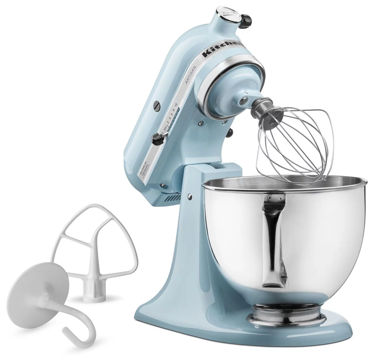 KitchenAid KSM150PSGB Artisan Series 5-Quart Mixer, Glacier Blue - Image 3
